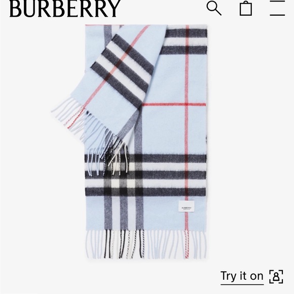 Burberry Check Cashmere Scarf - Picture 1 of 6